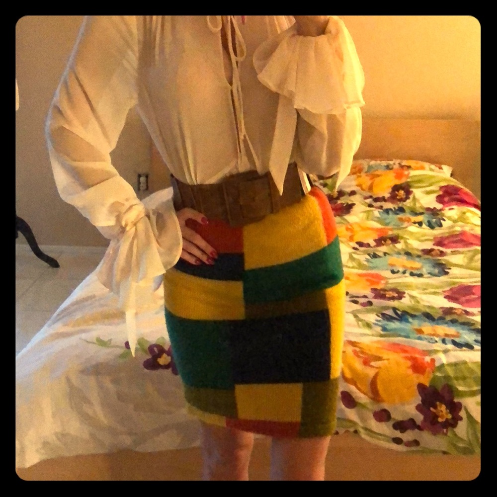 Color block skirt S